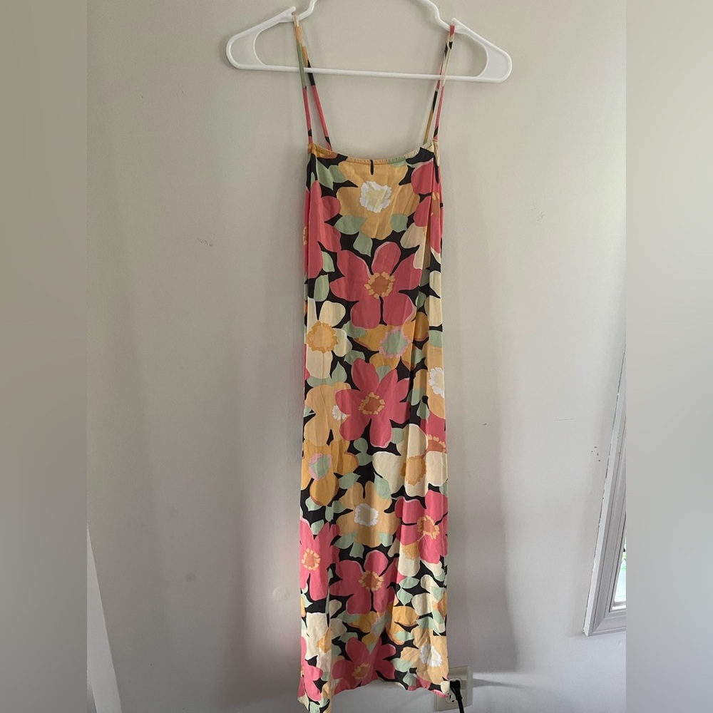 Billabong Pink Yellow Floral Maxi Dress